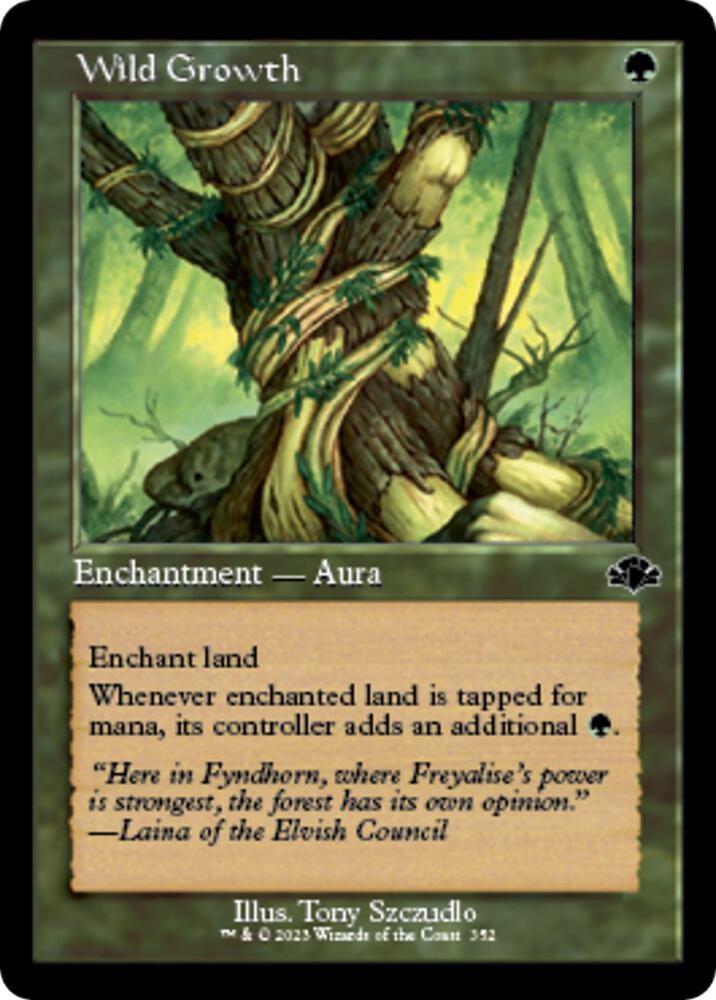 Wild Growth (Retro Frame) (352) [Dominaria Remastered]