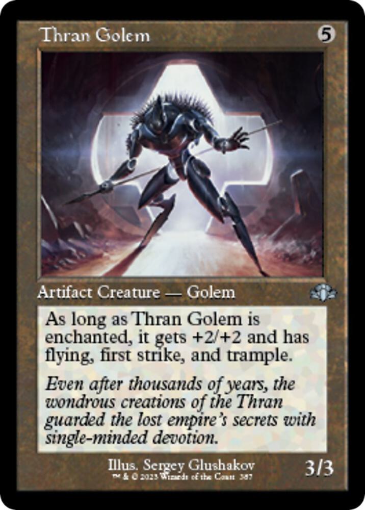 Thran Golem (Retro Frame) (387) [Dominaria Remastered]