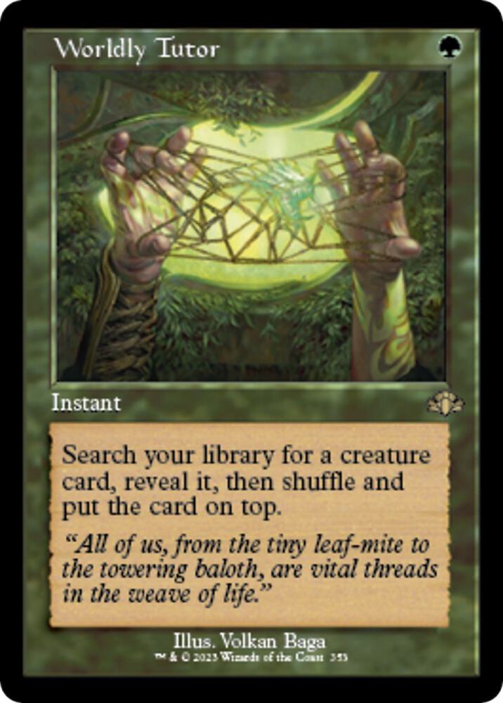 Worldly Tutor (Retro Frame) (353) [Dominaria Remastered]