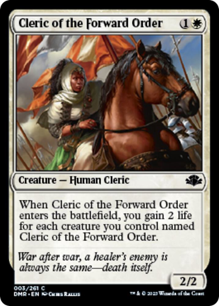 Cleric of the Forward Order (3) [Dominaria Remastered]