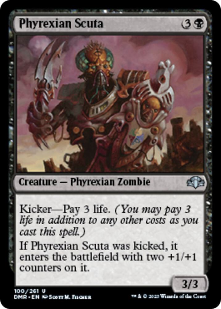 Phyrexian Scuta (100) [Dominaria Remastered]