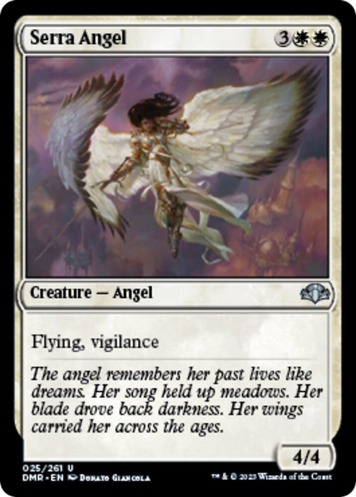Serra Angel (25) [Dominaria Remastered]
