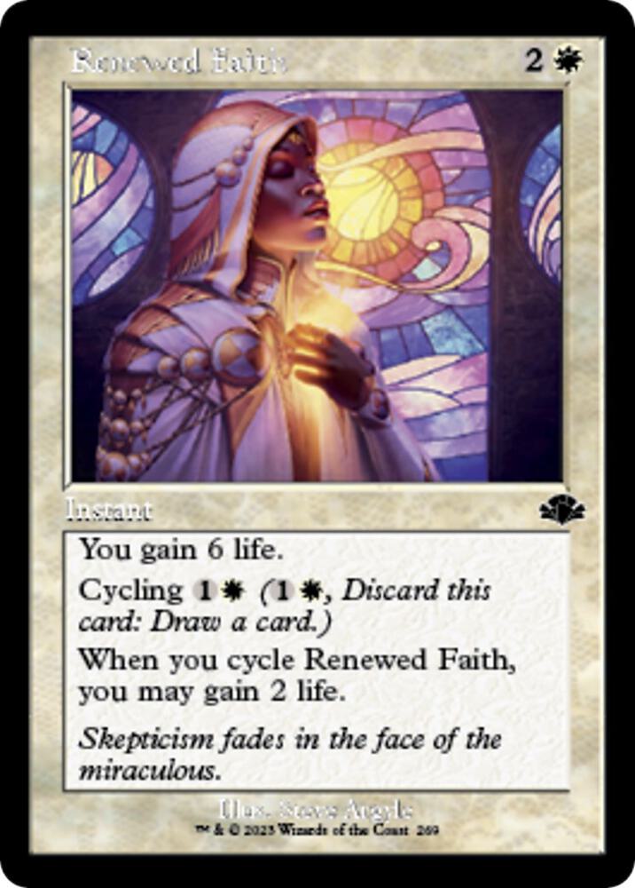 Renewed Faith (Retro Frame) (269) [Dominaria Remastered]