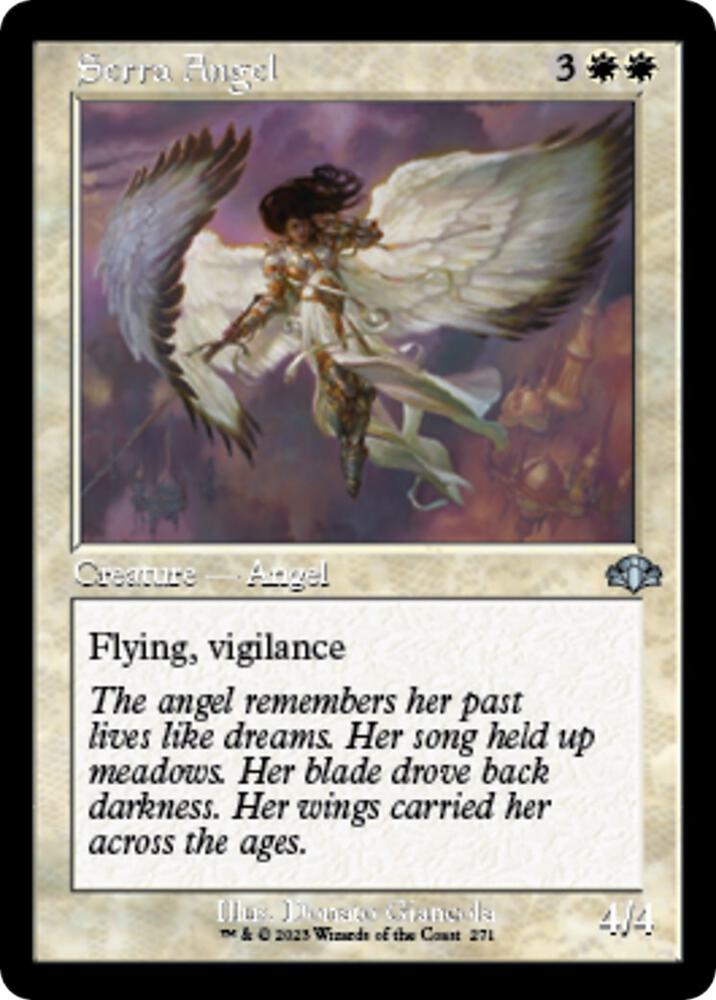 Serra Angel (Retro Frame) (271) [Dominaria Remastered]