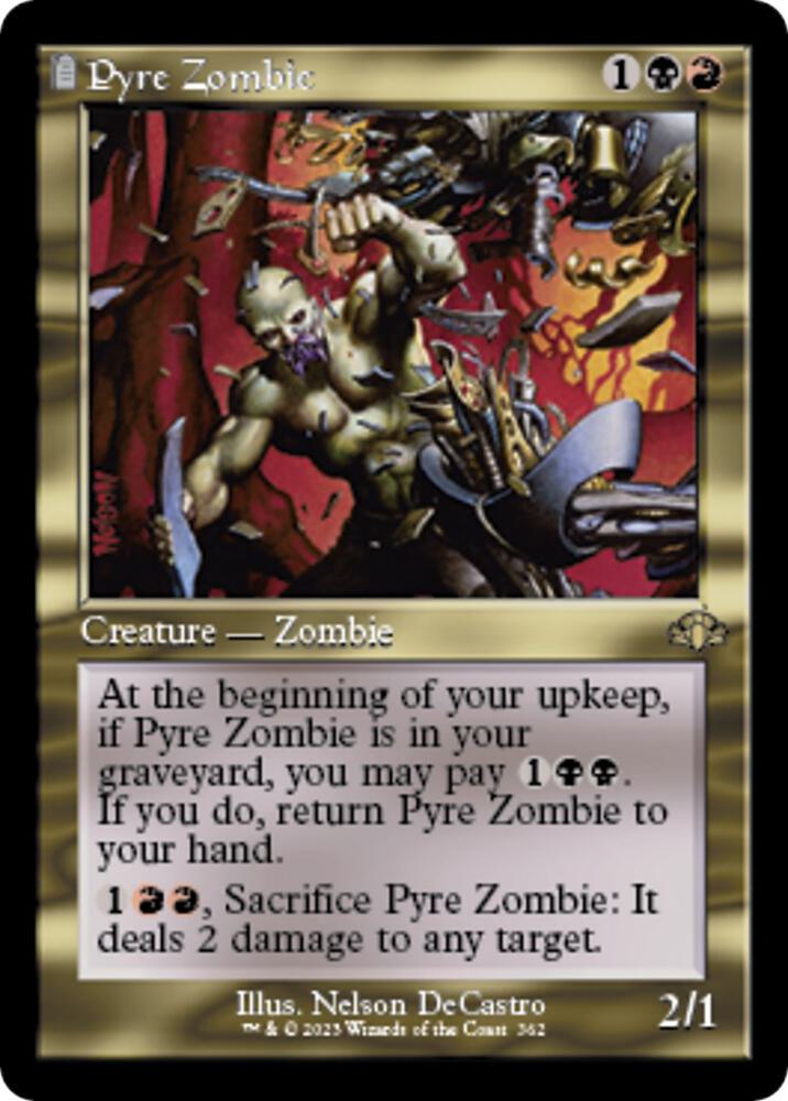 Pyre Zombie (Retro Frame) (362) [Dominaria Remastered]