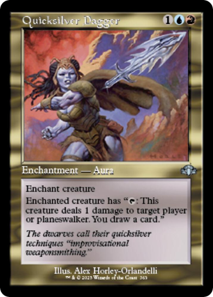 Quicksilver Dagger (Retro Frame) (363) [Dominaria Remastered]