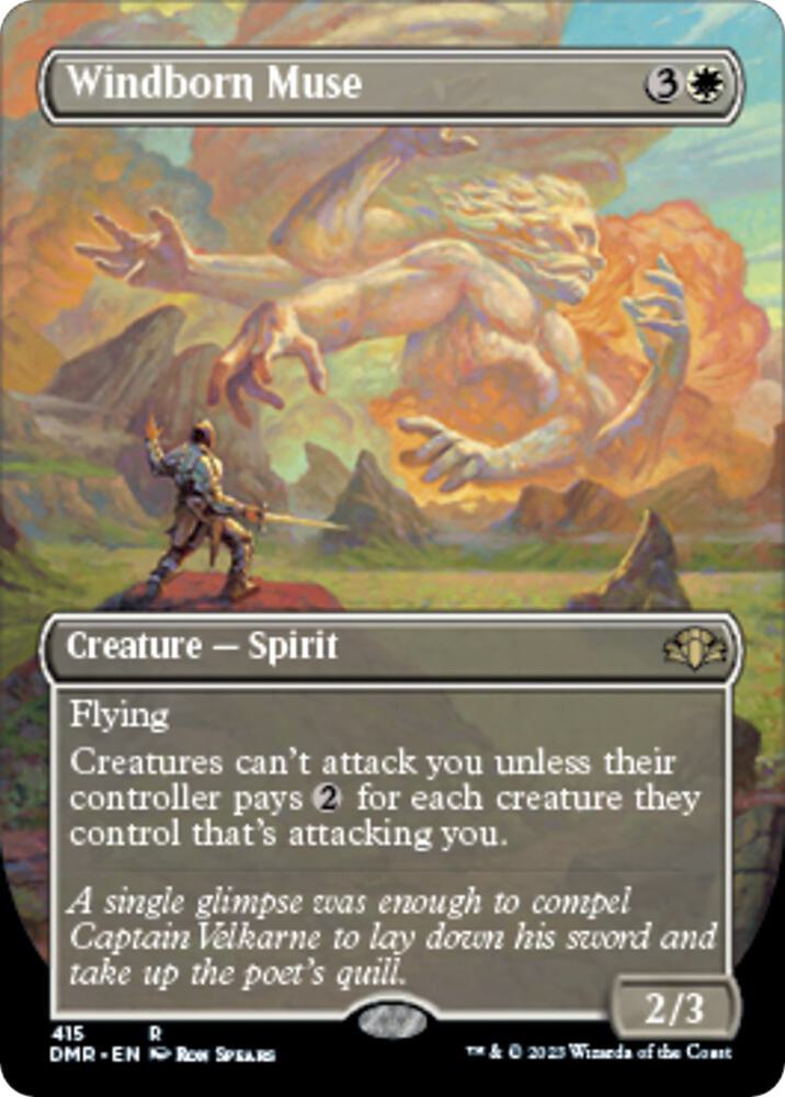 Windborn Muse (Borderless) (415) [Dominaria Remastered] [Borderless]