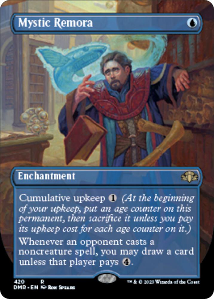 Mystic Remora (Borderless) (420) [Dominaria Remastered] [Borderless]