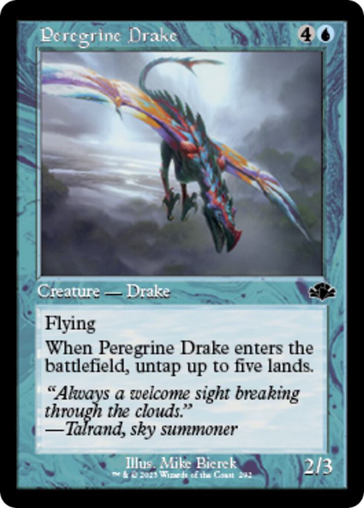 Peregrine Drake (Retro Frame) (292) [Dominaria Remastered]