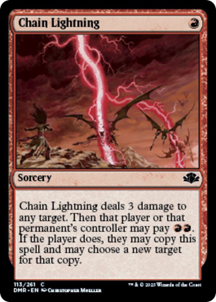 Chain Lightning (113) [Dominaria Remastered]