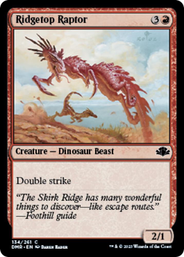 Ridgetop Raptor (134) [Dominaria Remastered]