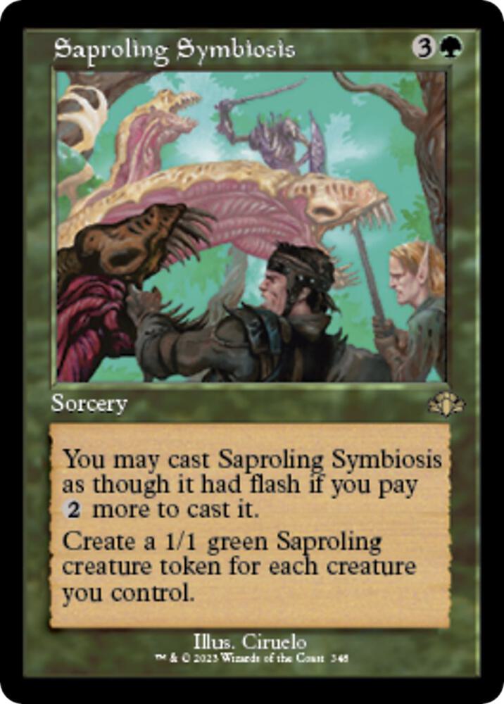 Saproling Symbiosis (Retro Frame) (348) [Dominaria Remastered]