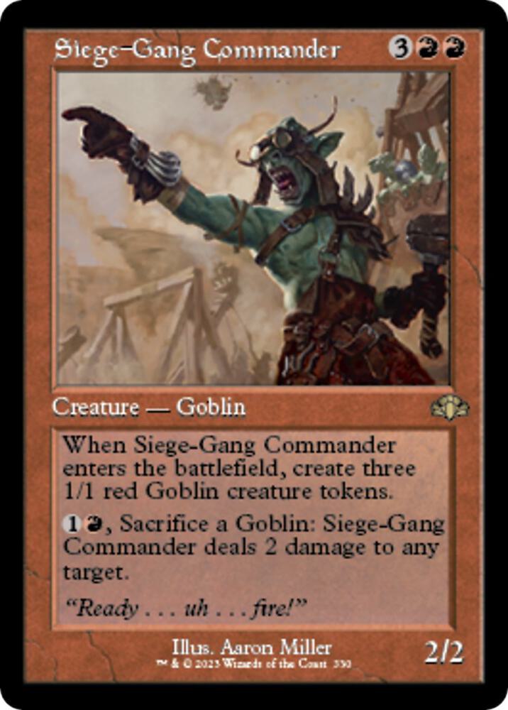 Siege-Gang Commander (Retro Frame) (330) [Dominaria Remastered]