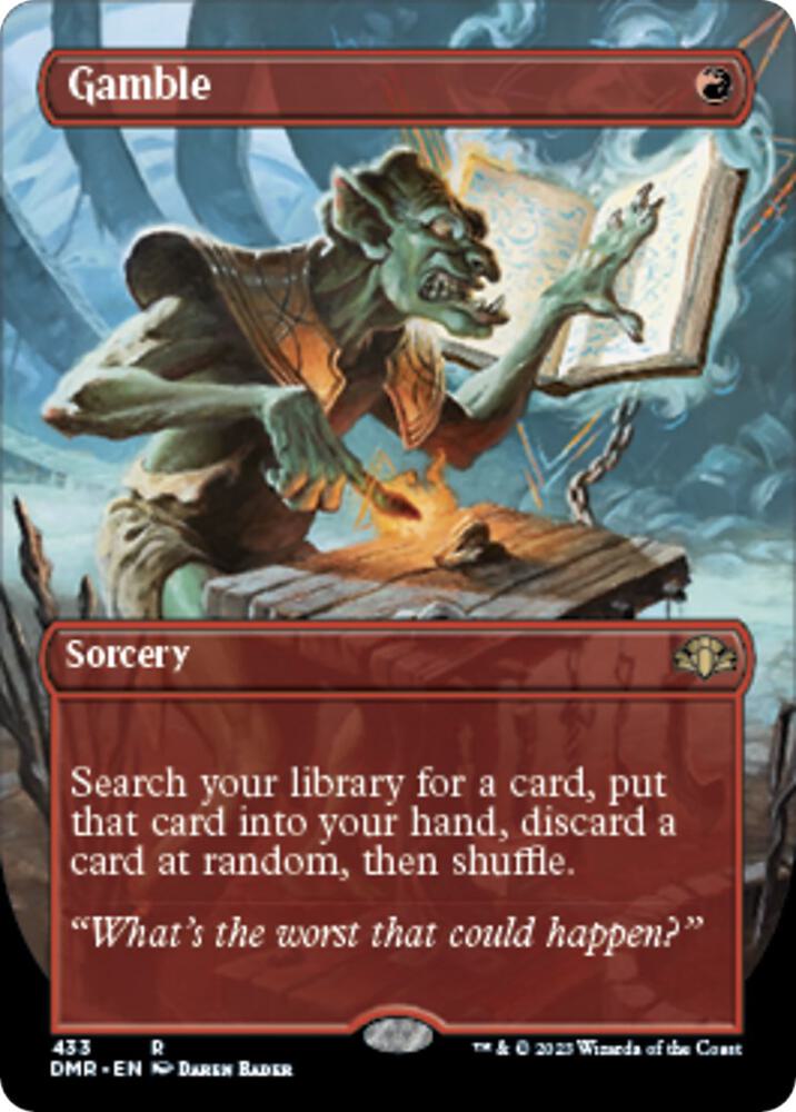Gamble (Borderless) (433) [Dominaria Remastered] [Borderless]