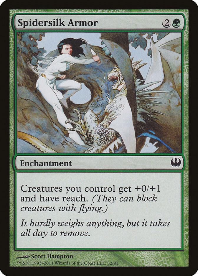 Spidersilk Armor (32) [Duel Decks: Knights vs. Dragons]