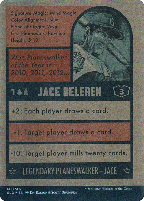 Jace Beleren (746) (Autographed) [Secret Lair Drop] [Full Art, Borderless] Reverse