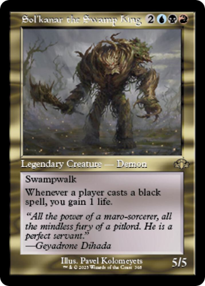 Sol'kanar the Swamp King (Retro Frame) (368) [Dominaria Remastered]
