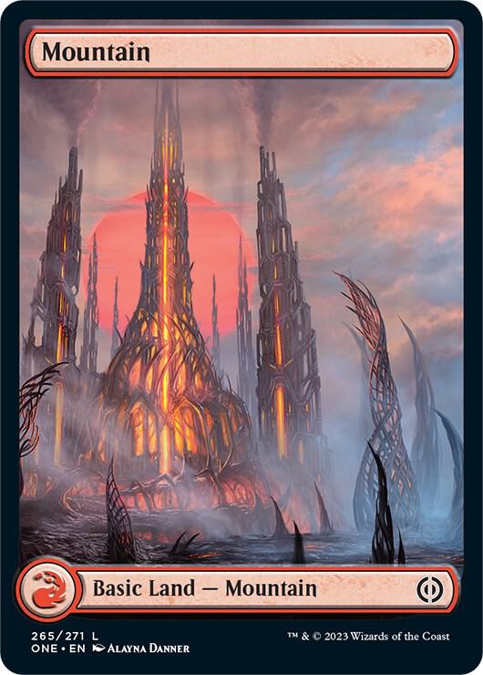 Mountain (265) - Full Art [Phyrexia: All Will Be One]