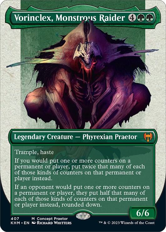 Vorinclex, Monstrous Raider (Concept Praetor) (Step-and-Compleat Foil) (407) [Phyrexia: All Will Be One] [Borderless]