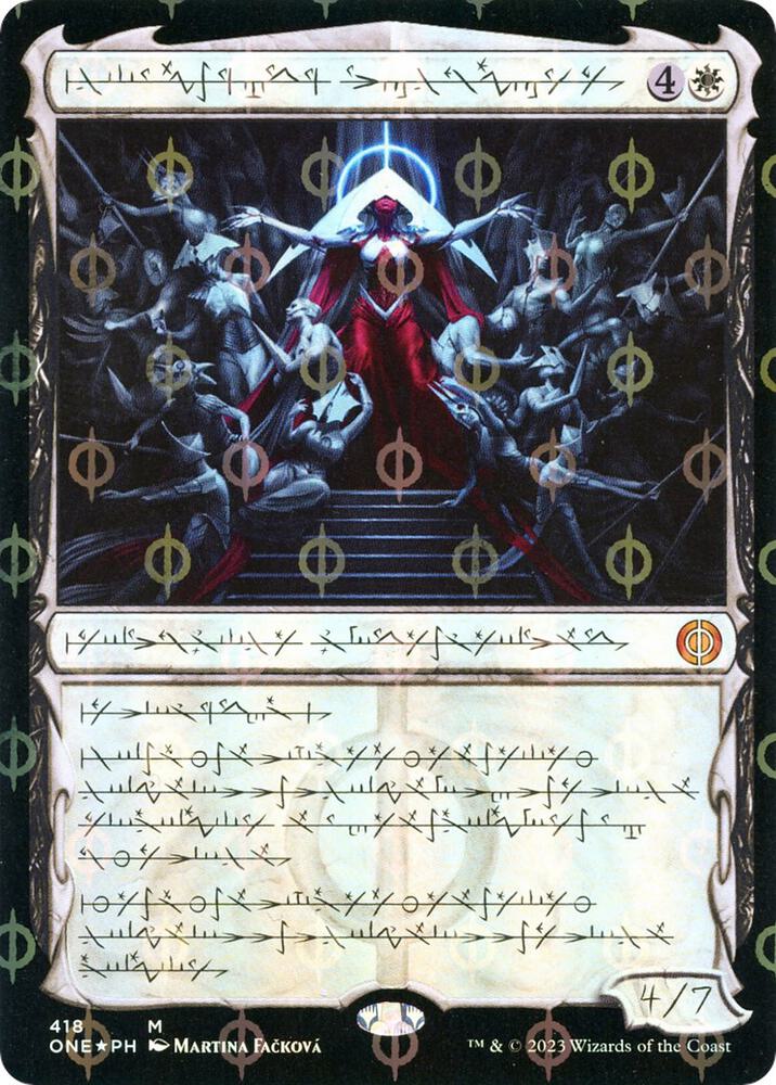 Elesh Norn, Mother of Machines (Phyrexian) (Step-and-Compleat Foil) (418) [Phyrexia: All Will Be One] [Showcase]