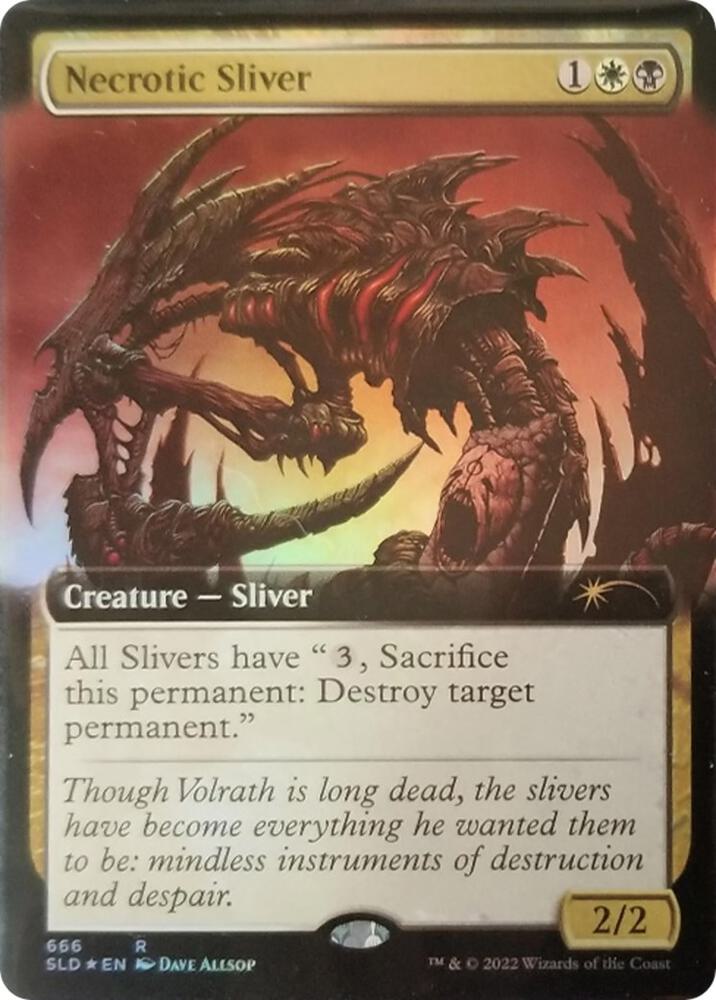 Necrotic Sliver (Extended Art) (666) [Secret Lair Drop] [Extended Art]