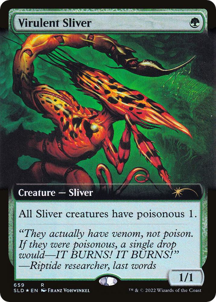 Virulent Sliver (Extended Art) (659) [Secret Lair Drop] [Extended Art]