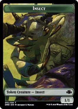 Insect // Cat (008) Double-Sided Token (10 // 8) [Dominaria Remastered]