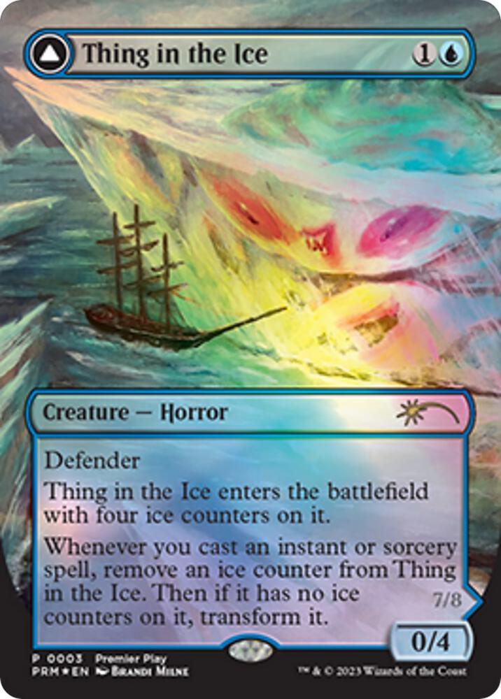 Thing in the Ice (3) [Pro Tour Promos] [Borderless]