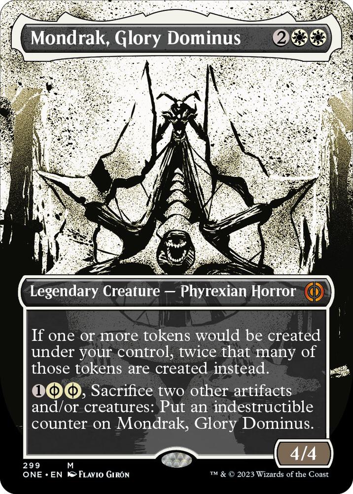 Mondrak, Glory Dominus (Showcase) (299) [Phyrexia: All Will Be One] [Showcase, Borderless]