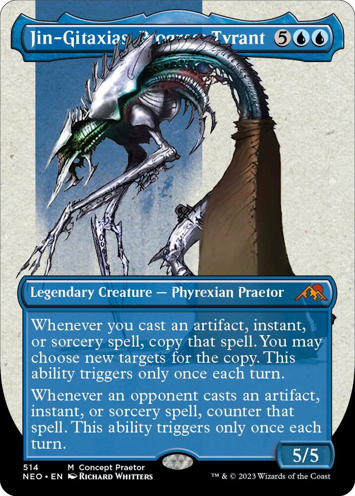 Jin-Gitaxias, Progress Tyrant (Concept Praetor) (Step-And-Compleat Foil) (514) [Phyrexia: All Will Be One] [Borderless]