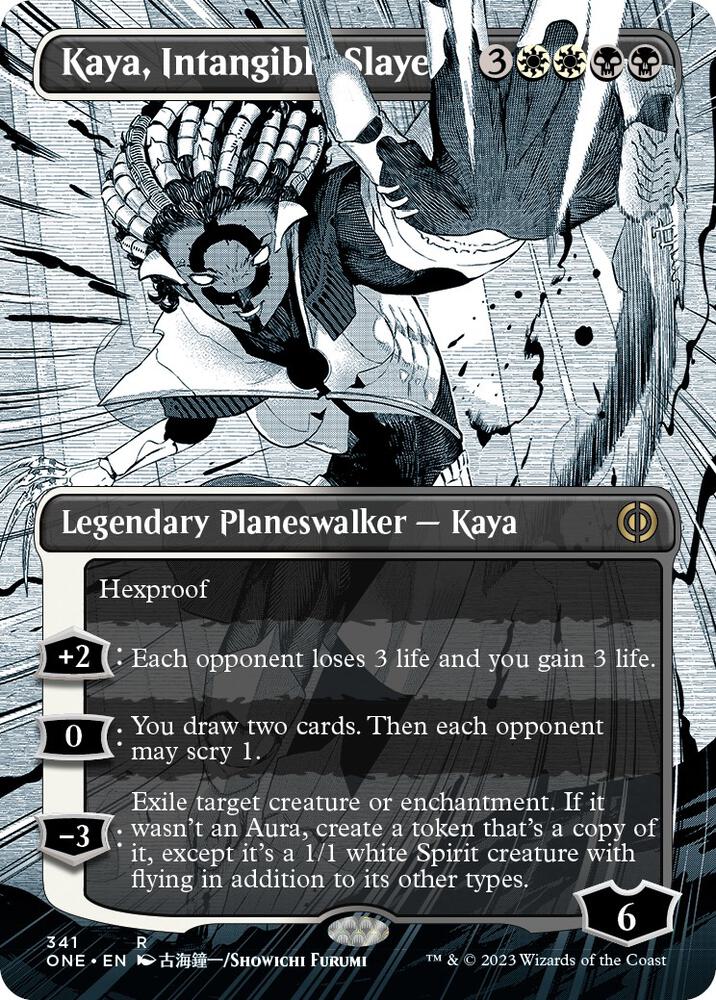 Kaya, Intangible Slayer (Borderless) (341) [Phyrexia: All Will Be One] [Showcase, Borderless]