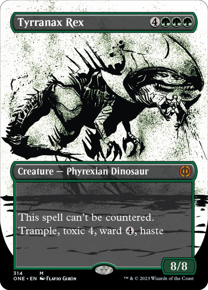 Tyrranax Rex (Showcase) (314) [Phyrexia: All Will Be One] [Showcase, Borderless]