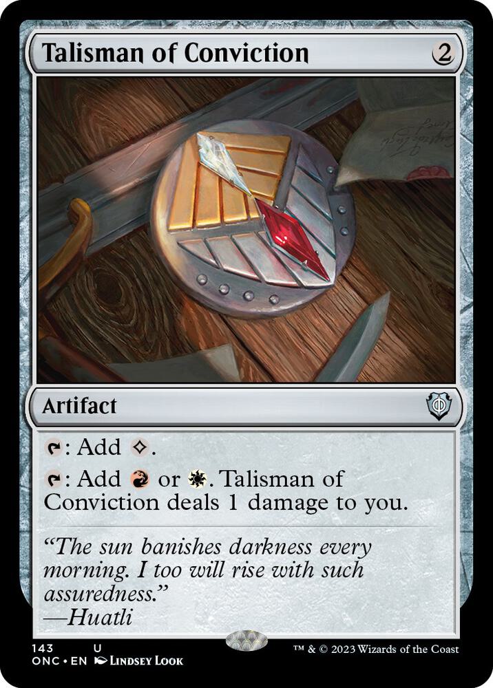 Talisman of Conviction (143) [Phyrexia: All Will Be One Commander]