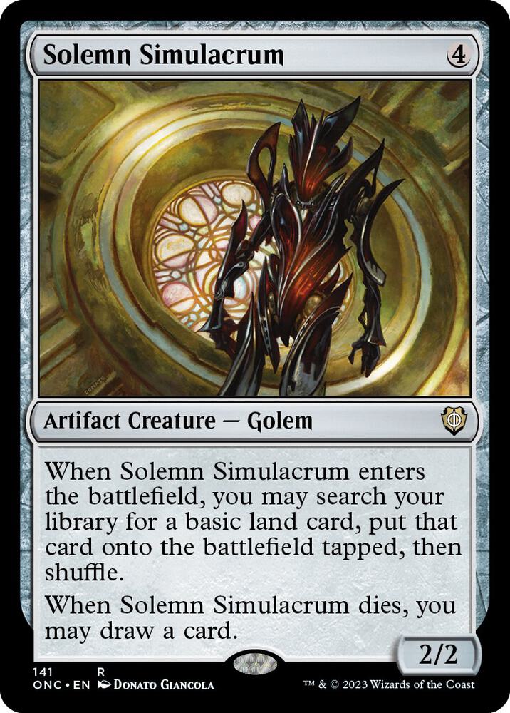 Solemn Simulacrum (141) [Phyrexia: All Will Be One Commander]