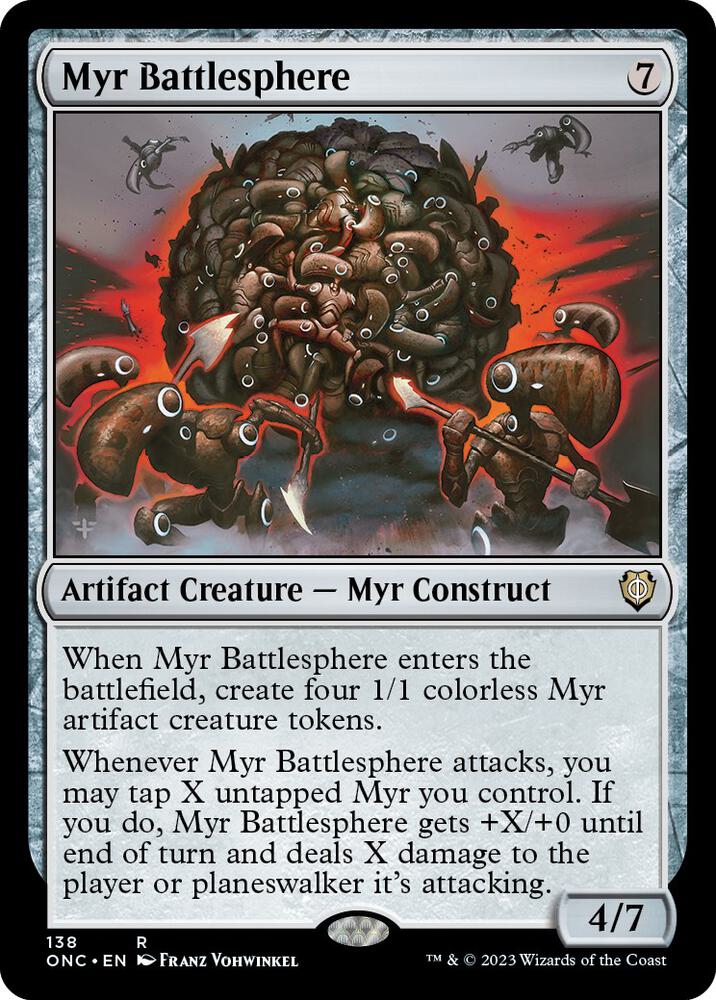 Myr Battlesphere (138) [Phyrexia: All Will Be One Commander]