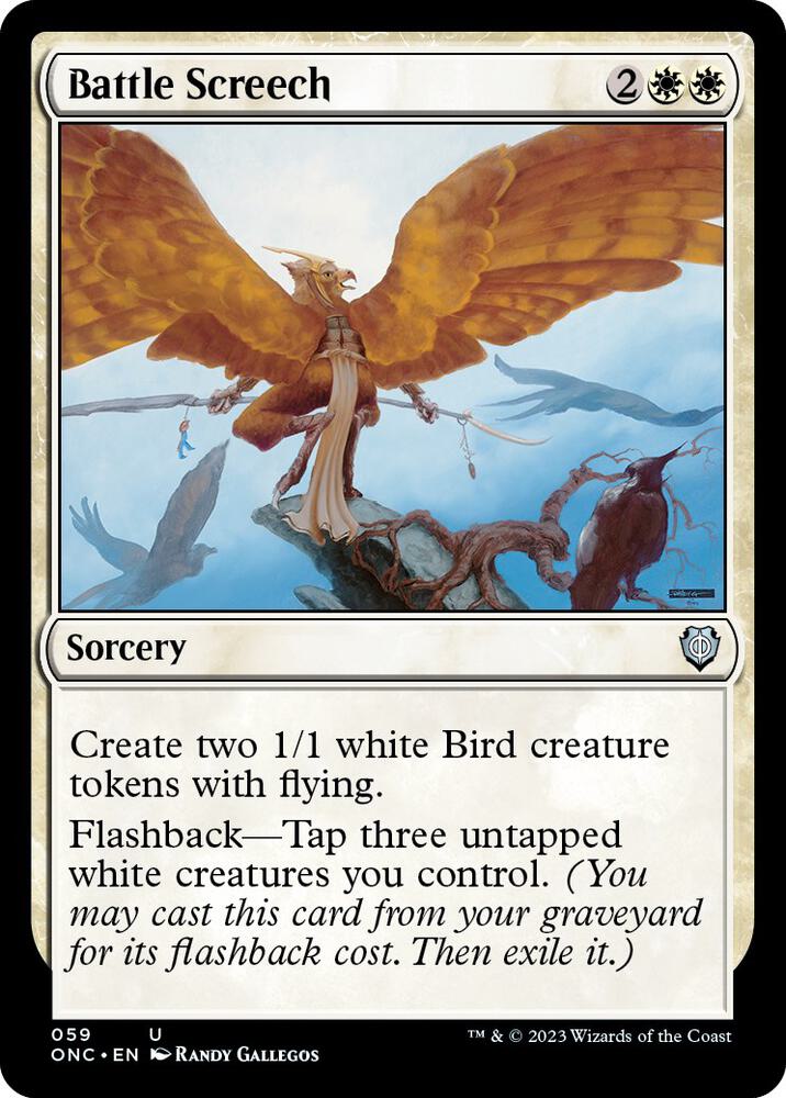 Battle Screech (59) [Phyrexia: All Will Be One Commander]