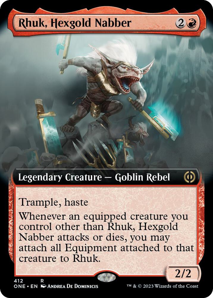 Rhuk, Hexgold Nabber (Extended Art) (412) [Phyrexia: All Will Be One] [Extended Art]
