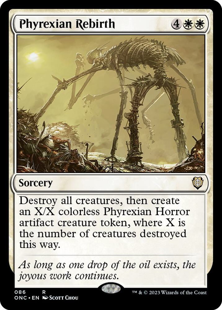 Phyrexian Rebirth (86) [Phyrexia: All Will Be One Commander]