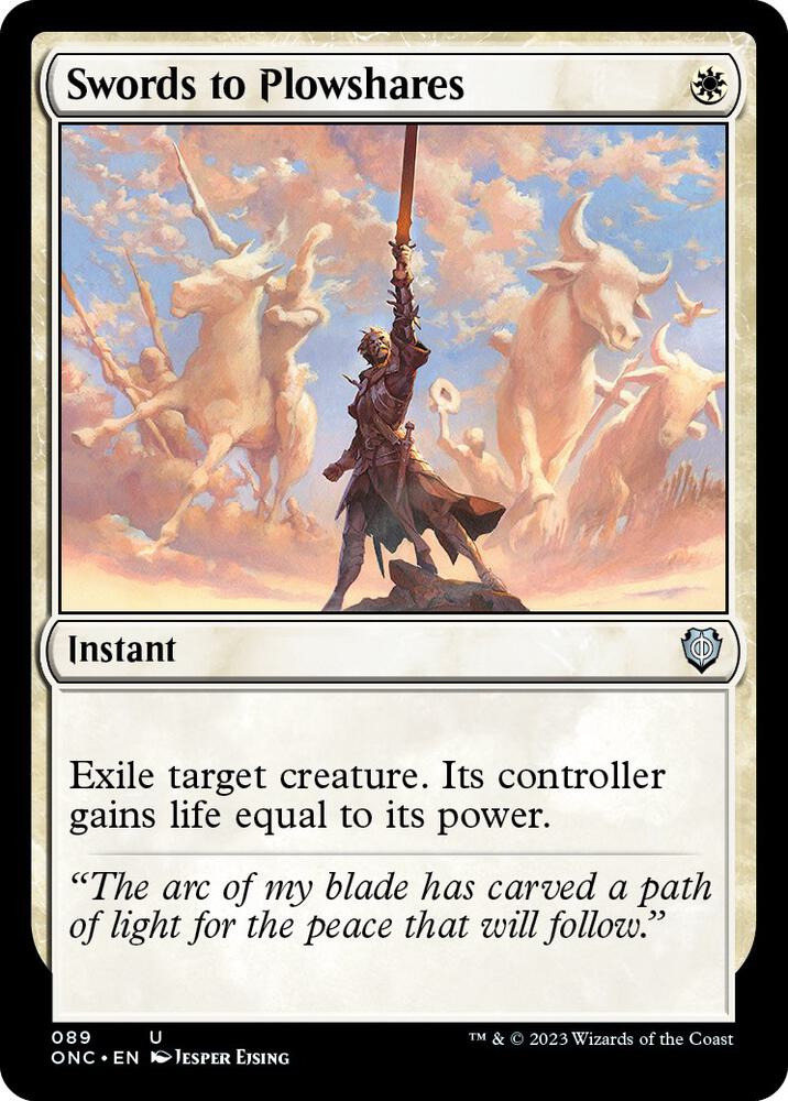 Swords to Plowshares (89) [Phyrexia: All Will Be One Commander]