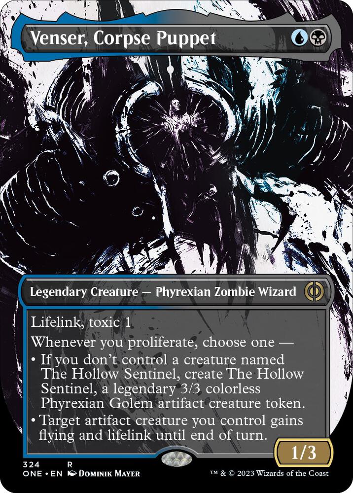 Venser, Corpse Puppet (Showcase) (324) [Phyrexia: All Will Be One] [Showcase, Borderless]