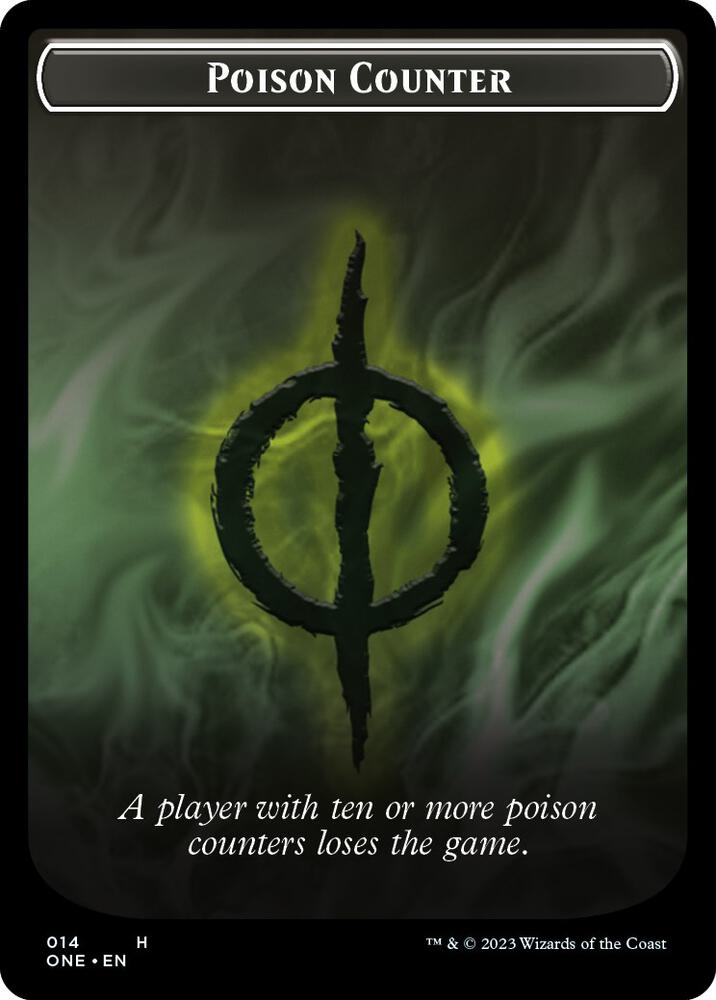 Poison Counter // Phyrexian Mite Double-sided Token (14 // 12) [Phyrexia: All Will Be One]