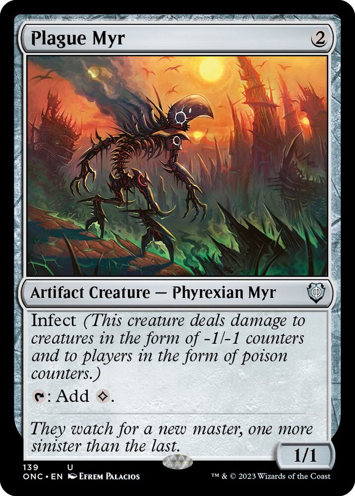 Plague Myr (139) [Phyrexia: All Will Be One Commander]