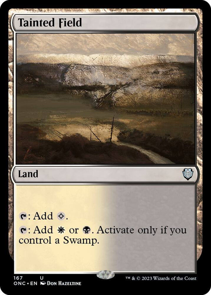 Tainted Field (167) [Phyrexia: All Will Be One Commander]