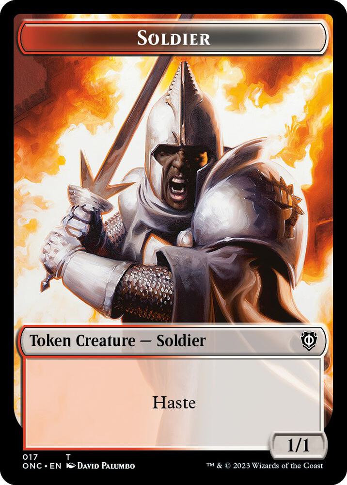 Soldier (017) // Eldrazi Double-Sided Token (17 // 1) [Phyrexia: All Will Be One Commander]