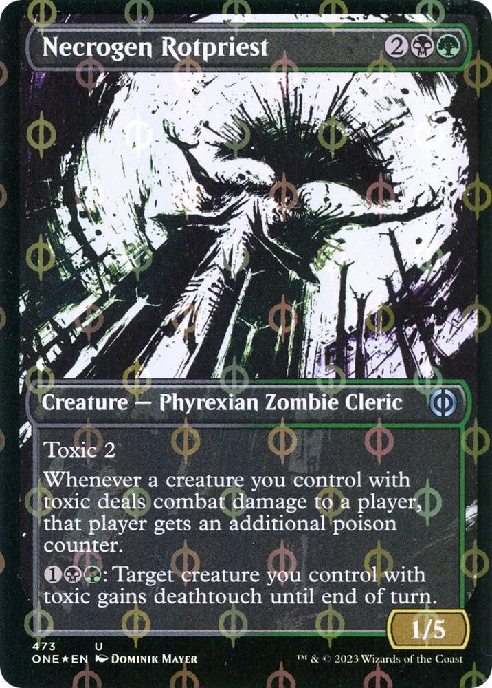 Necrogen Rotpriest (Showcase) (Step-and-Compleat Foil) (473) [Phyrexia: All Will Be One] [Showcase]