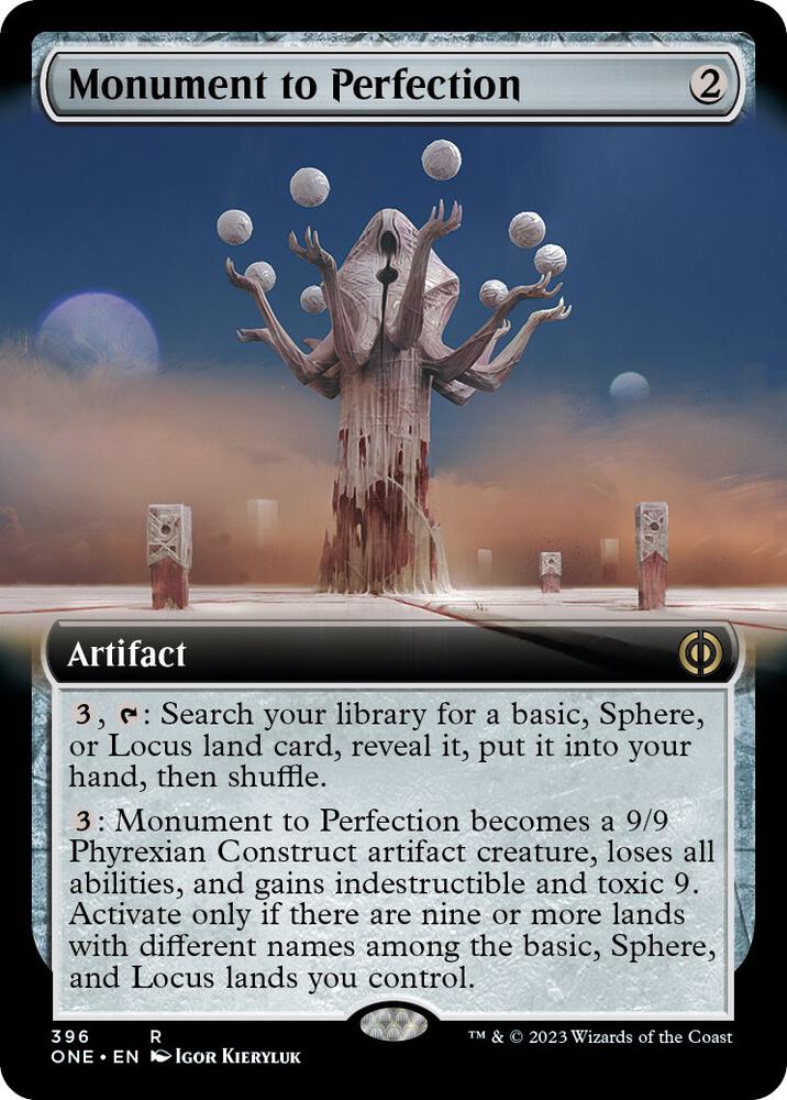 Monument to Perfection (Extended Art) (396) [Phyrexia: All Will Be One] [Extended Art]