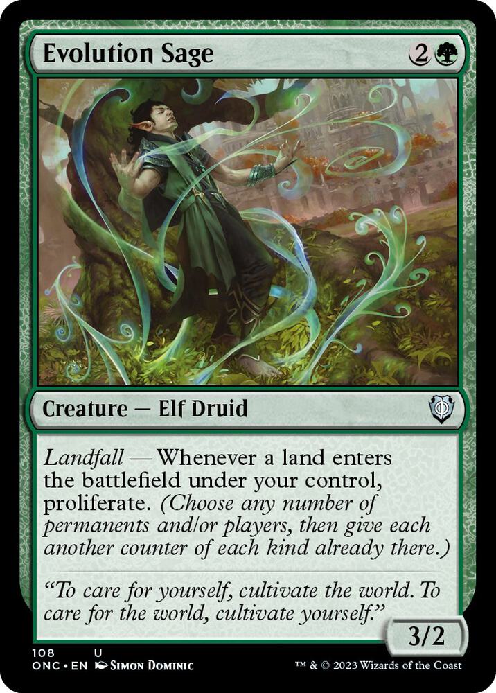 Evolution Sage (108) [Phyrexia: All Will Be One Commander]