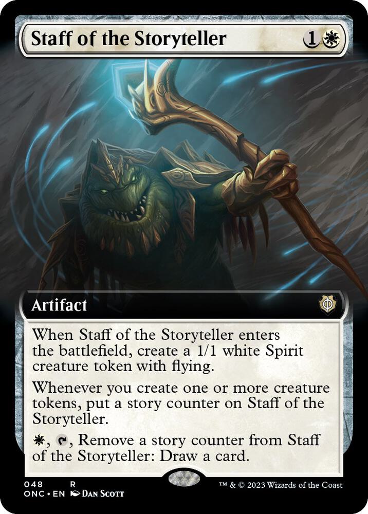 Staff of the Storyteller (Extended Art) (48) [Phyrexia: All Will Be One Commander] [Extended Art]