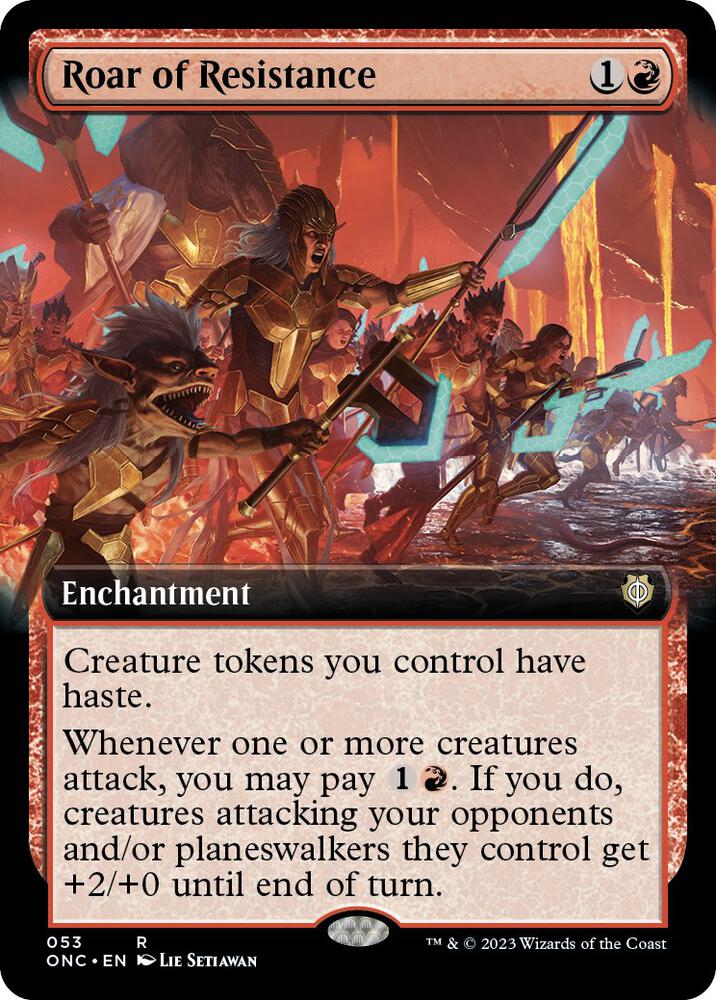 Roar of Resistance (Extended Art) (53) [Phyrexia: All Will Be One Commander] [Extended Art]