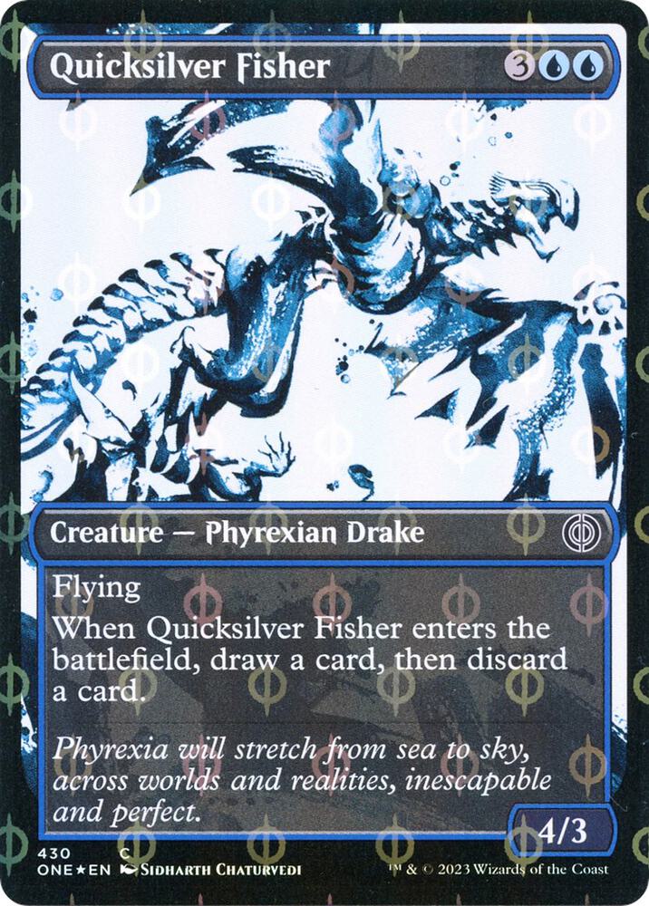 Quicksilver Fisher (Showcase) (Step-and-Compleat Foil) (430) [Phyrexia: All Will Be One] [Showcase]